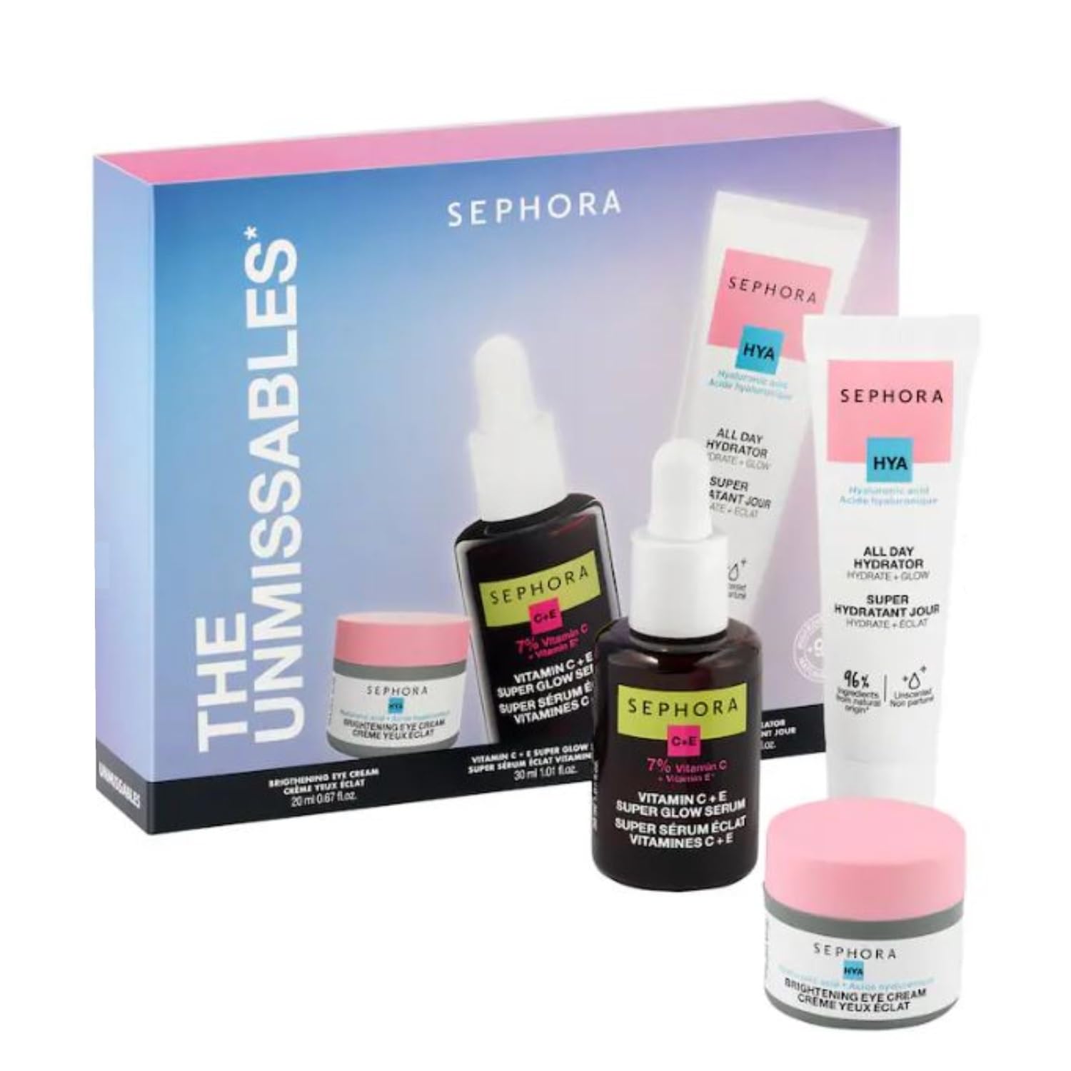 SEPHORAFavorites Limited Edition The Unmissables Trio Skincare Gift Set - Eye Cream - Face Serum - Hydrator