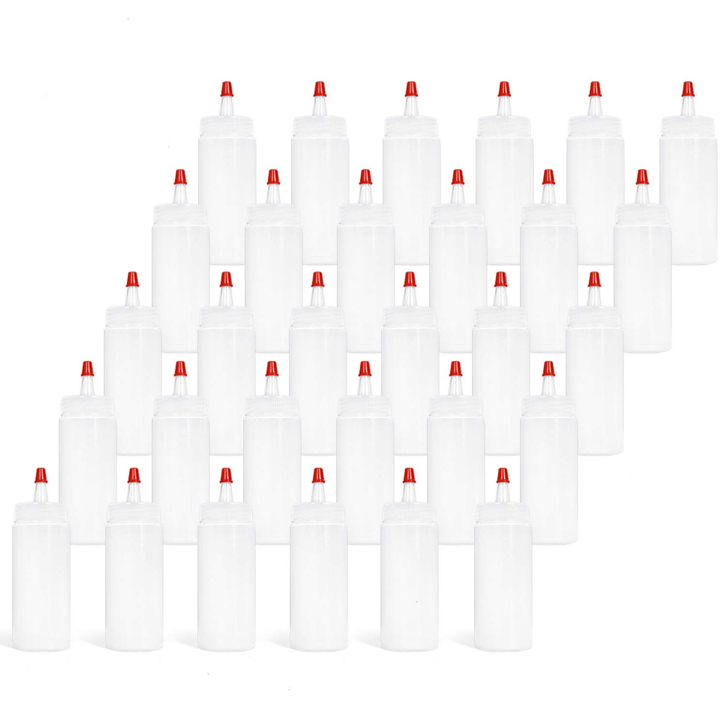 Buy Vumdua 30 Pack Plastic Squeeze Condiment Bottles, 4 Oz Clear