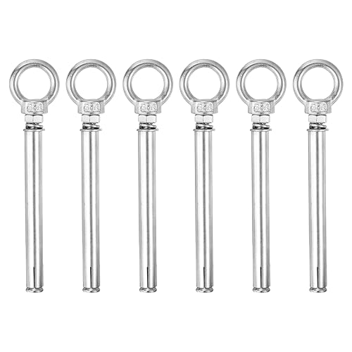Miniatura 99 de uxcell Aro de elevación de la expansión, 5pcs M8x100mm 304 tornillo de expansión de acero inoxidable con anillo de ojo para pared de ladrillo