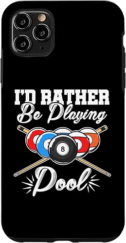 Miniatura 4 de Funda para iPhone 12 Pro Max Id Rather Be Playing Billards Pool Player Snooker de 8 bolas