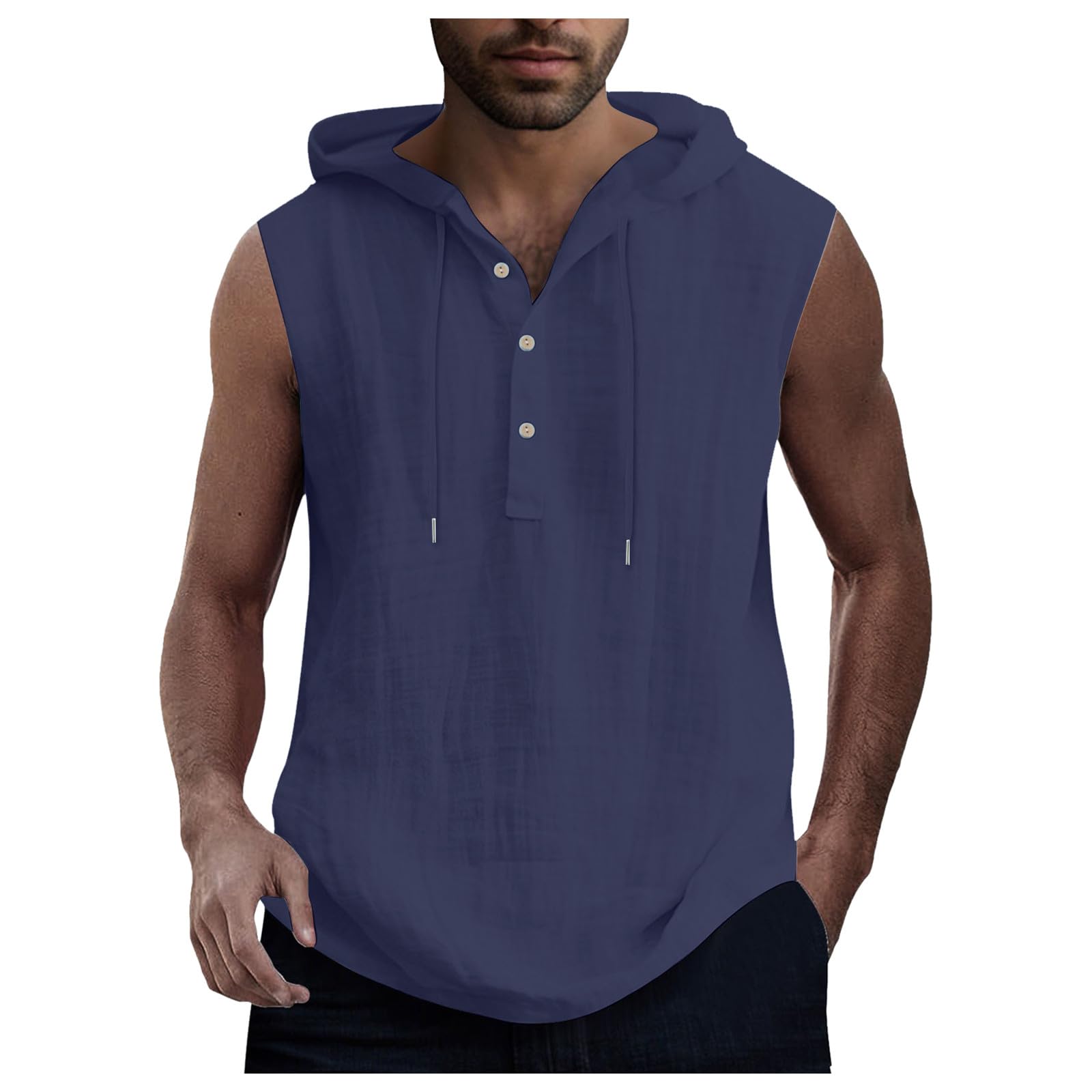 Mens Athletic Training Gym Vest Tank Top Soft Men's Sleeveless Muscle T-Shirt Casual Breathable Men Vest Tops Summer Workout Gym Fitness Bodybuilding Blouse Tops Sports Undershirt for Running Fitness