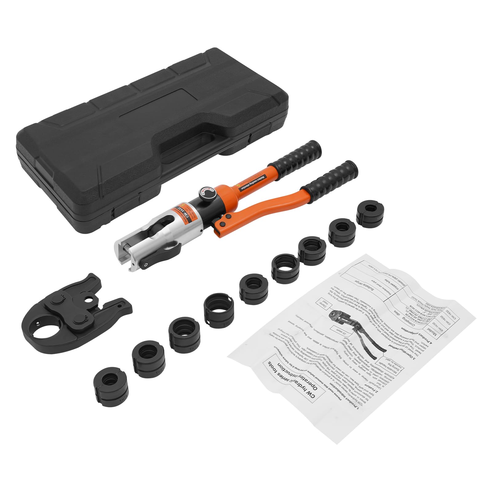 Pinza idraulica TH & M contorno M12/15/18/22/28+TH16/20/26/32 per tubi in alluminio, tubi in plastica, tubi PEX, tubi multistrato, estremità del cavo, connettori nudi e crimping esagonale