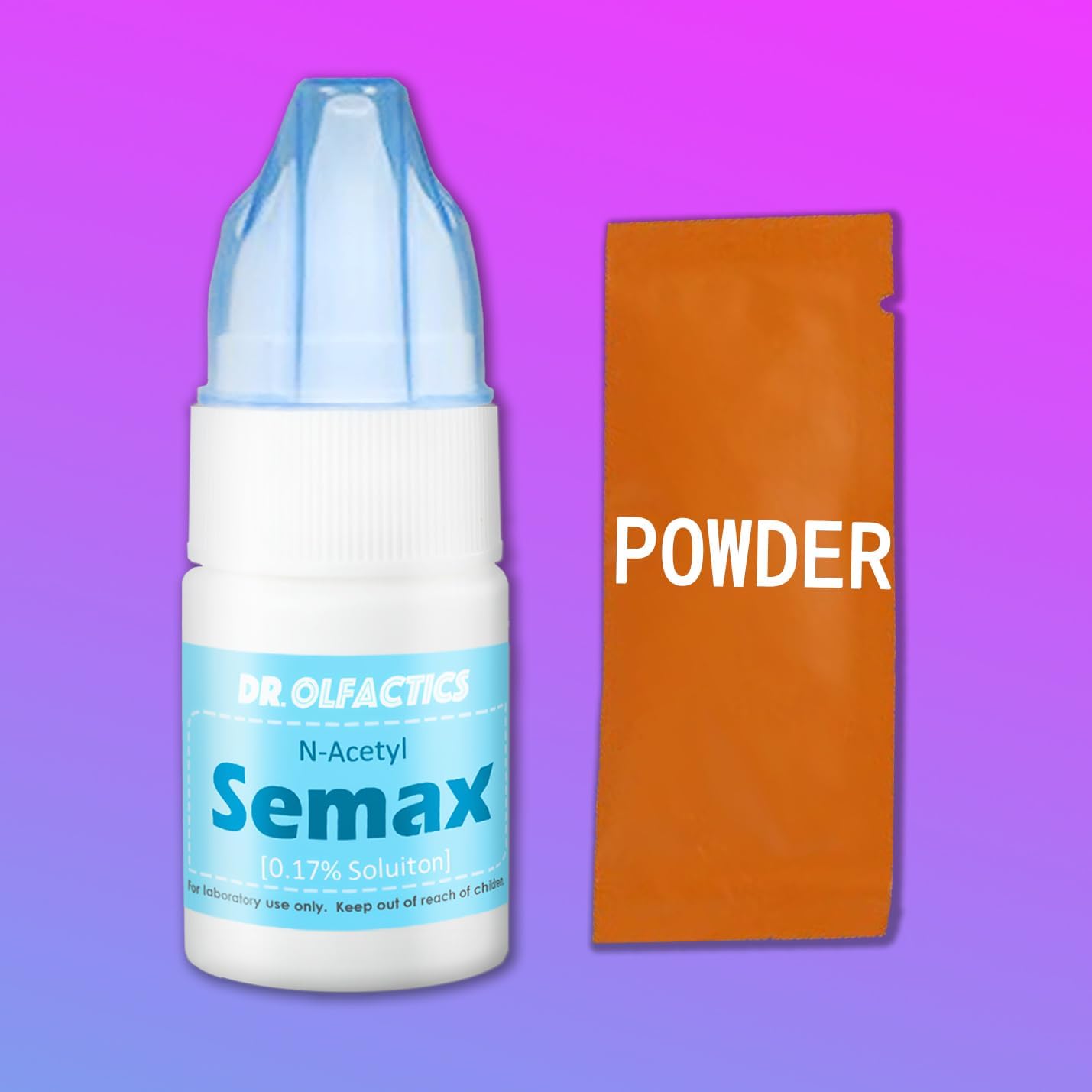 N-Acetyl Semax Powder for 30mL 0.17% Solution (51mg Powder) - DIY kit, 3rd Party Tested [Brand: DR.OLFACTICS]