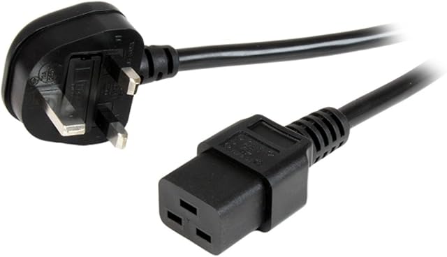 StarTech.com 6ft (2m) UK Computer Power Cable, 16AWG, BS 1363 to C19, 13A 250V, Black Replacement AC Power Cord, UK Power Cable for PC and Network Equipment - UL Listed (PXTUKC192M)
