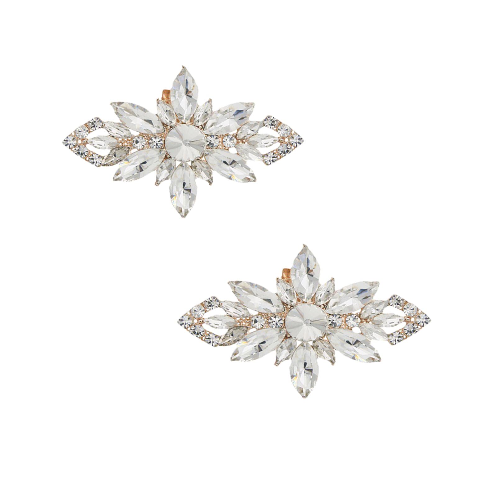Pwsap Clips de Hebillas de Zapatos de Diamantes Nupcial Lujo, Bling Clips Decorativos Desmontables Joyería Clips para Zapatos Ropa Bufanda Bolso Sombrero — view 10