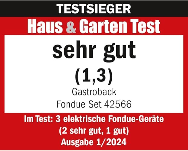 Bild 2 - GASTROBACK #42566 Fondue Set, praktischer Drehteller mit 8 Edelstahl-Saucenbehälter Stufenlos regelbar von 40°C bis 190°C, 1.000 Watt, Schwarz, Silber