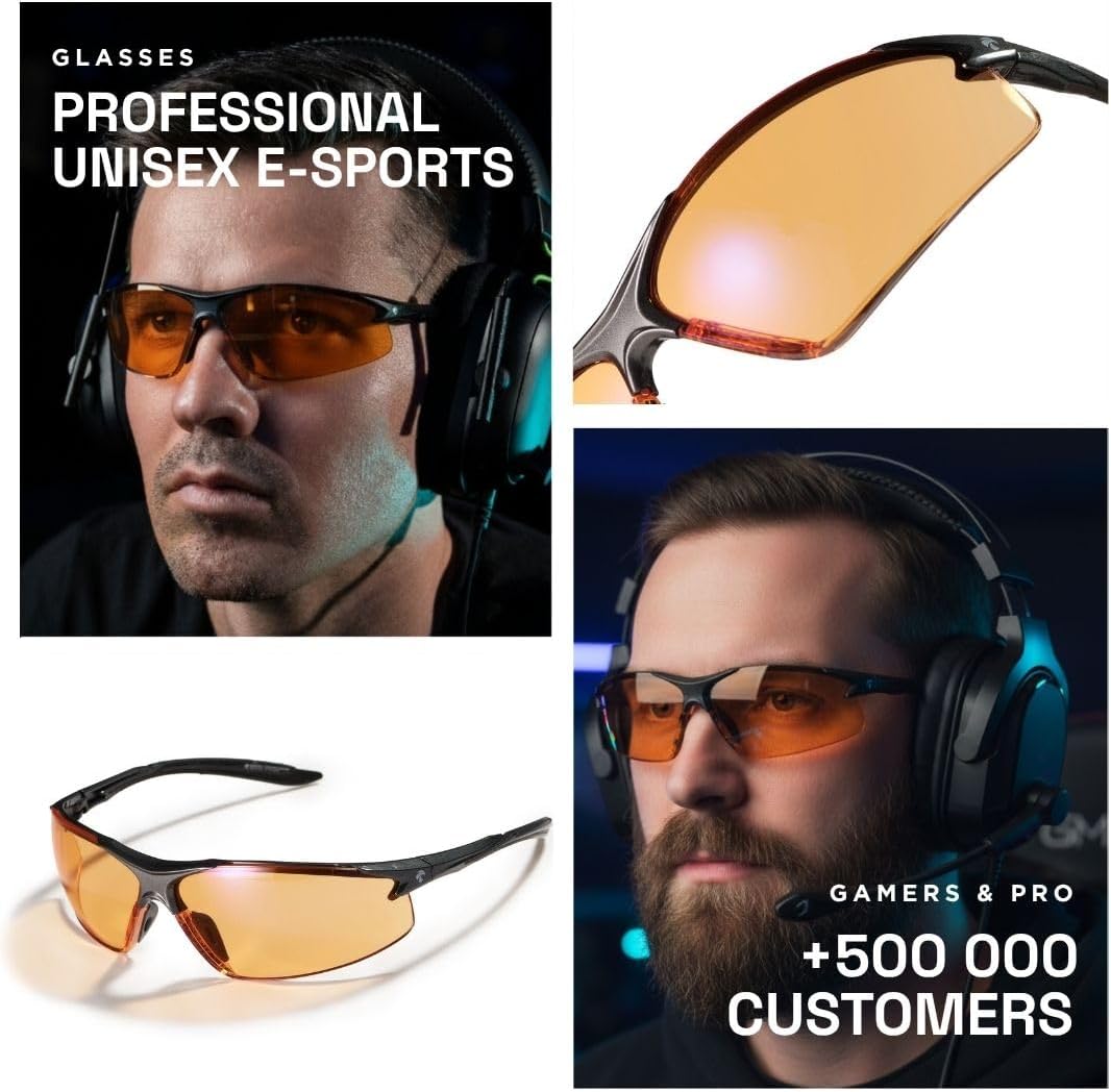 Horus X • Blue Light Glasses Men Women | Blue Light Blocking Glasses for Screen Anti-Fatigue Eye Migraine | Proxima eSport