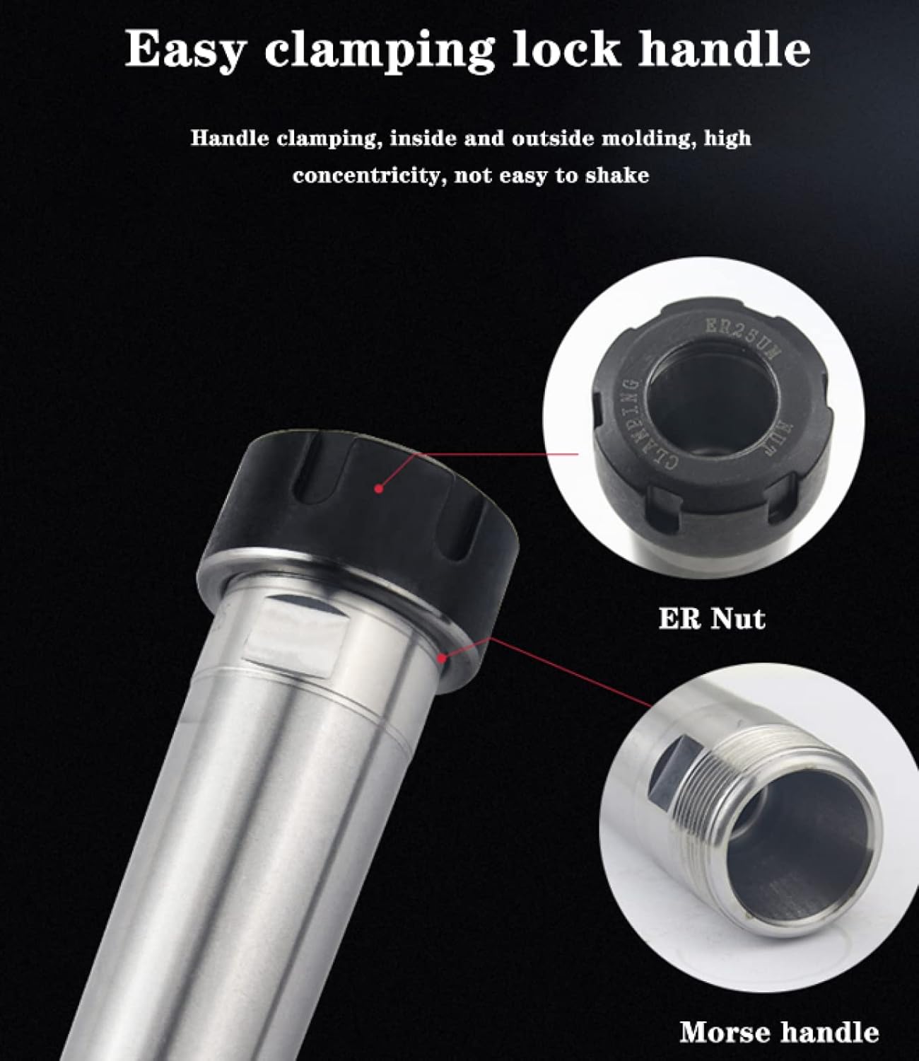 1pc MTA MTB MT1 MT2 MT3 MT4 Morse Taper Shank ER ER11 ER16 ER20 ER25 ER32 ER40 CNC Machining Center CNC Tool Holder clamp,MTB4-ER25