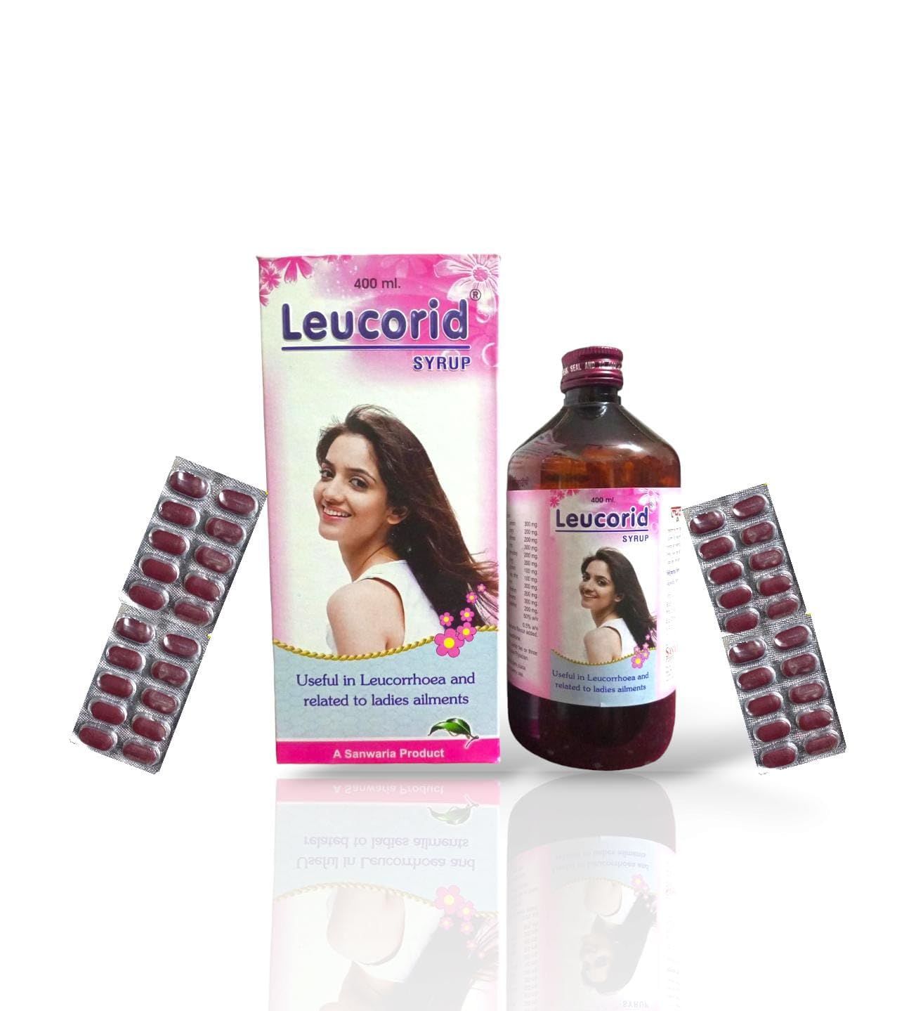 Ayurvedic LEUCORID SYRUP 400 ML for Leucorrhoea, Irregular Periods, Painful Menstruation, Estrogen Hormone, Infections, White Discharge and Weakness In Women | With 40 Tablets FREE| PACK OF 1 | (B0CRW8TVQX) Amazon Price History, Amazon Price Tracker