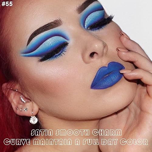 Miniatura 91 de evpct Juego de 3 lápices labiales líquidos de color oscuro, color rojo, verde esmeralda, mate, 24 horas, de larga duración, impermeable, a prueba