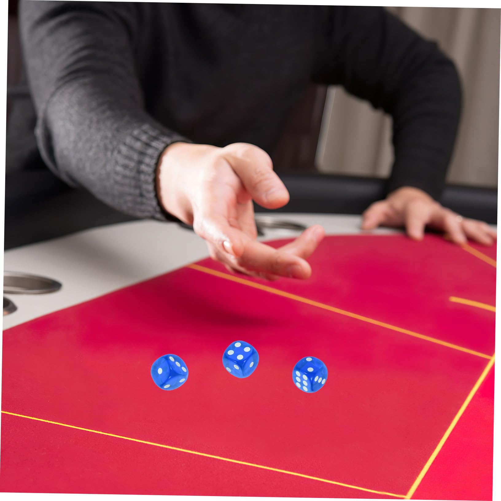 100 Pièces Dés Acrylique Colorés Arrondies Accessoires de Jeu de Société Portable pour Fête et Jeux de Table