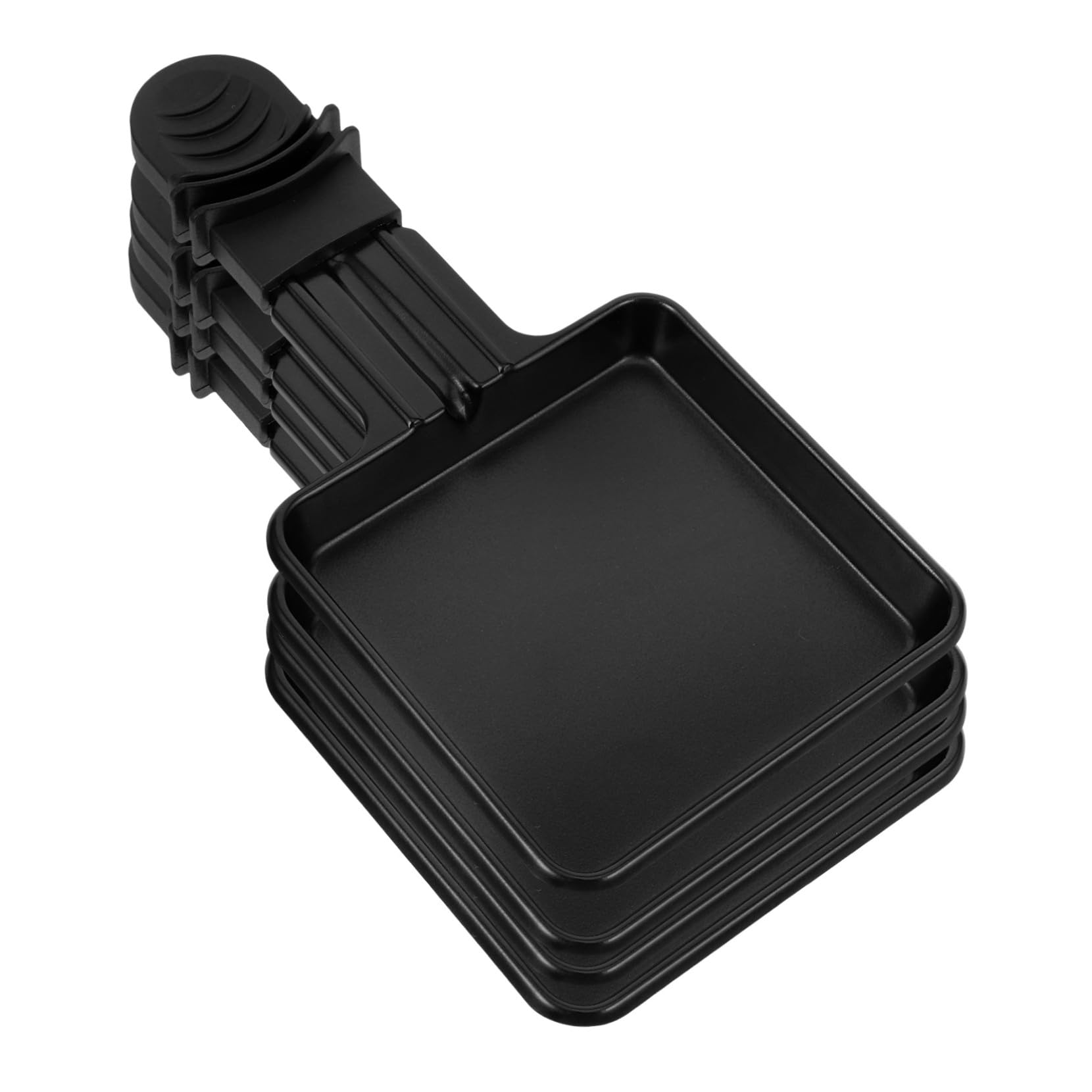 Mini Raclette Pans Carrés (Lot de 4) - Poêlons Antiadhésifs pour Fromage Fondu et Barbecue