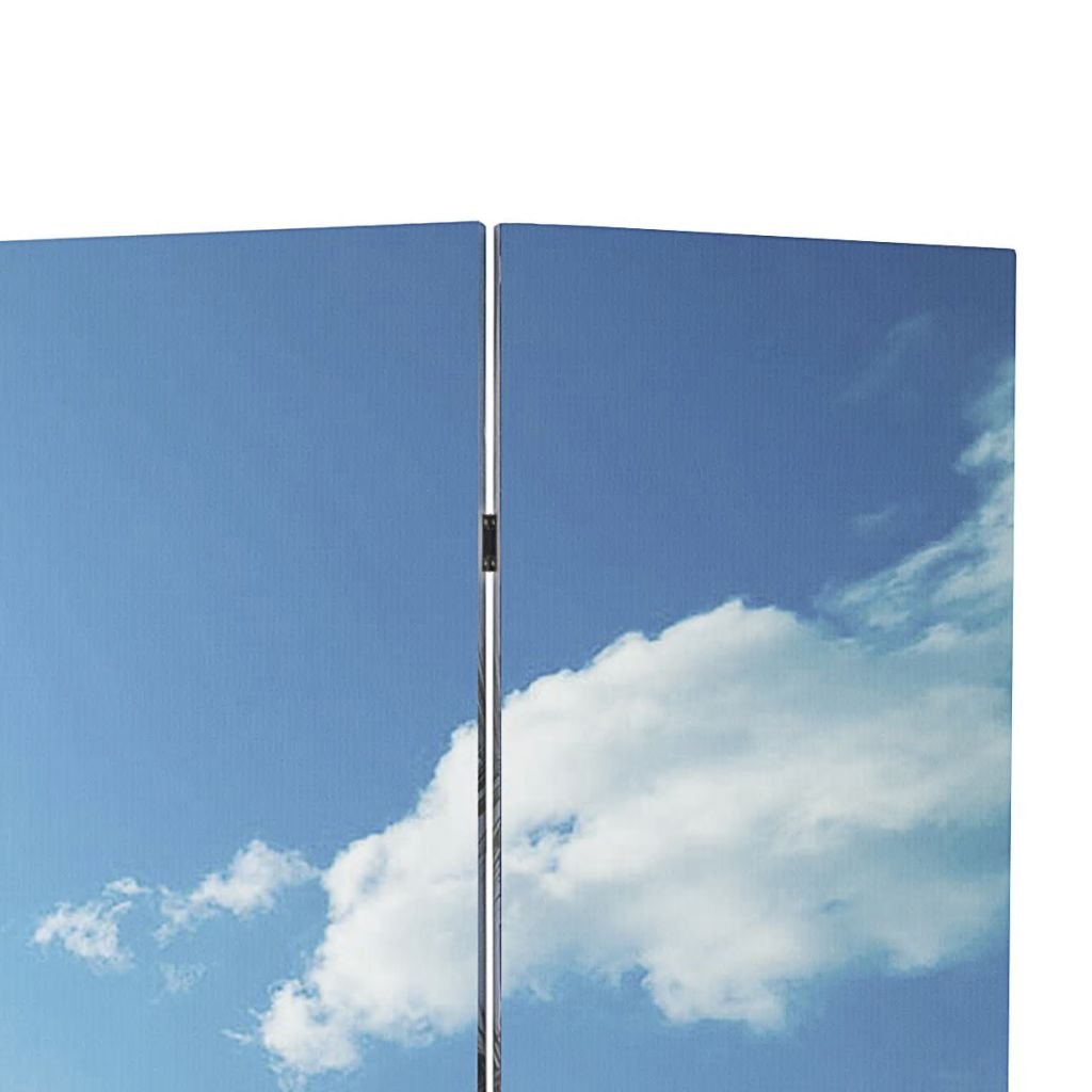 Homgoday Zewnętrzny parawan, składany parawan 160 x 170 cm z nadrukiem plażowym, na zewnątrz ogrodowa, przegroda ogrodowa na zewnątrz, przegroda na zewnątrz