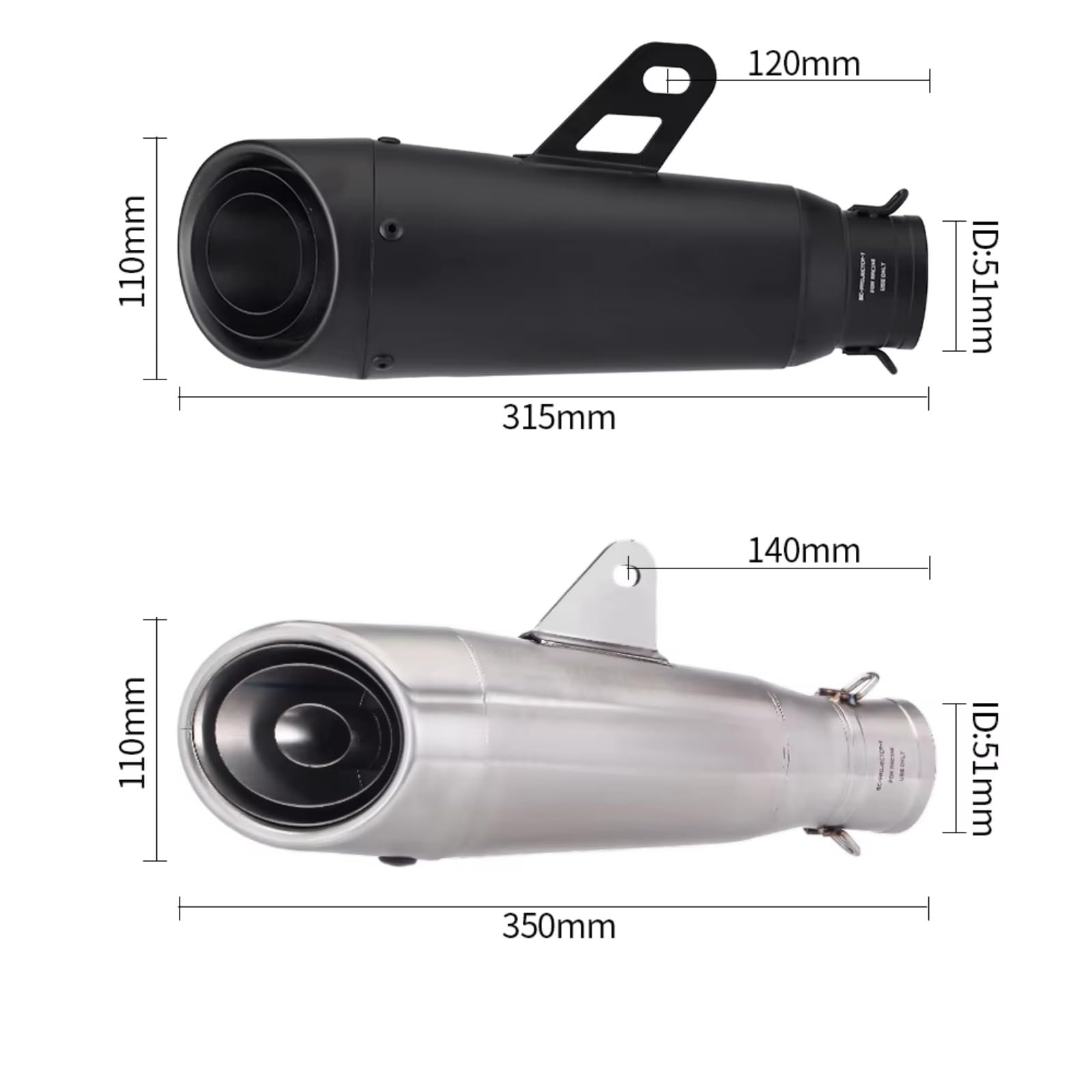 Amazon | オートバイ用マフラー排気口 Compatible With For Ninja250