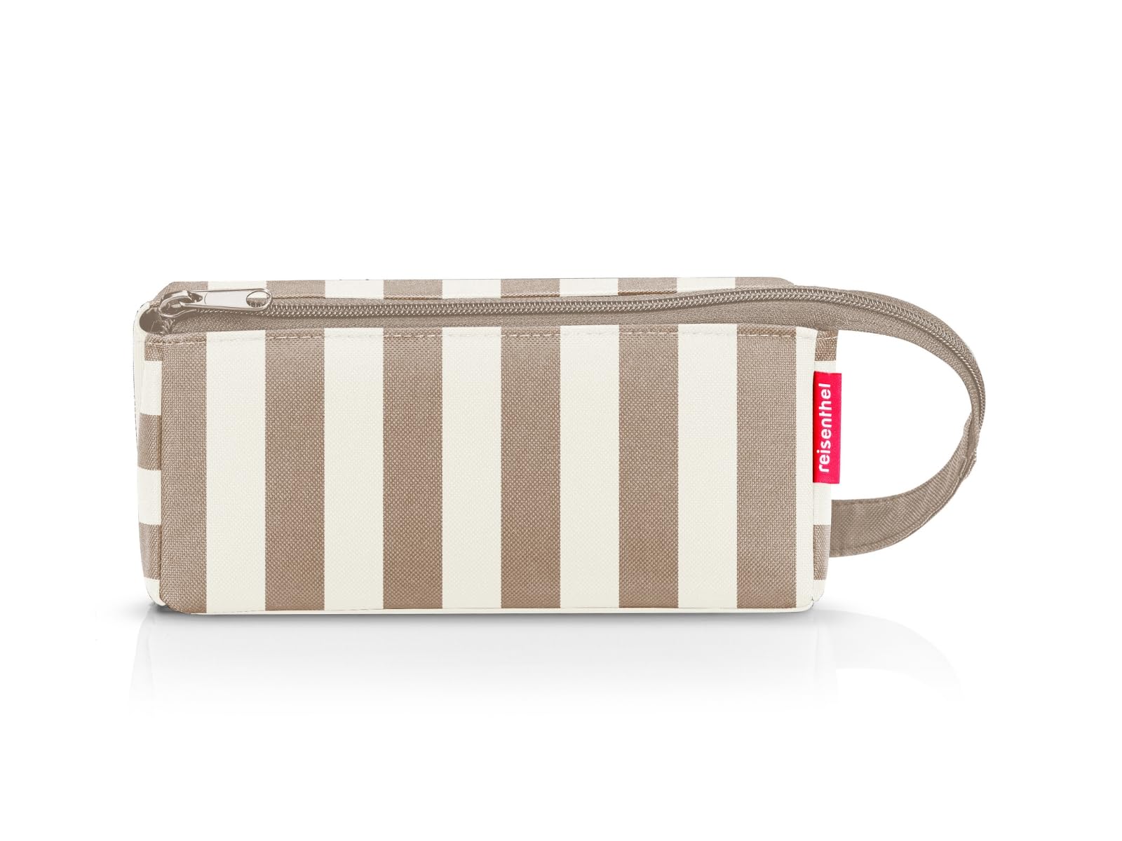 reisenthel fold case Boxy Cosmetic Case: Optimal Travel Companion with Lots of Storage Space. 2 Inner Pockets for More Order, Summerstripes Coffee, Classic