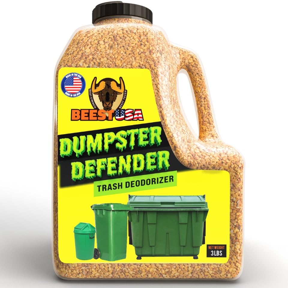 BEEST Dumpster Defender - 3lbs Outdoor Trash Can Deodorizer & Liquid Waste Absorber (Made in USA)...