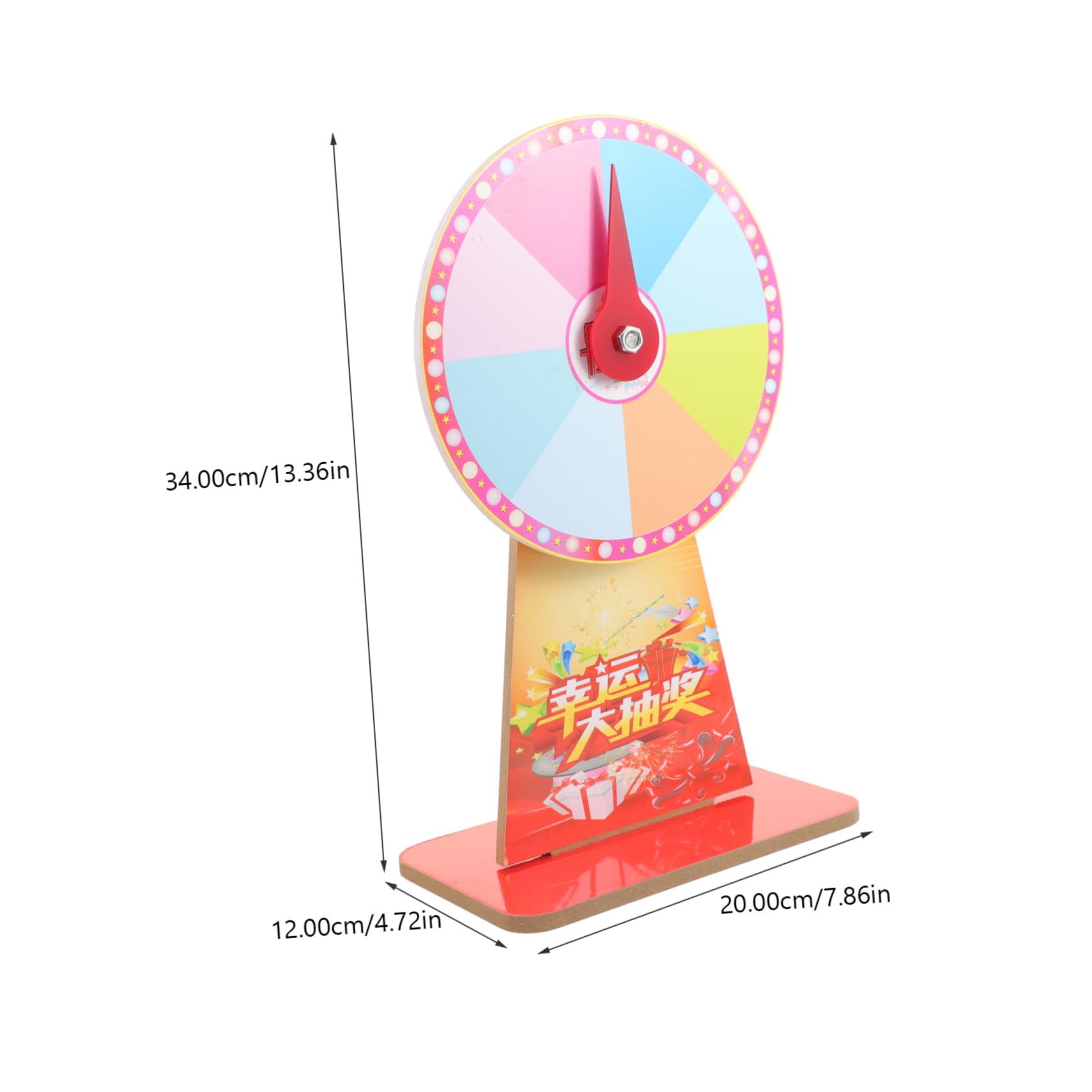Yardwe Desktop Roulette Wheel Wheel of Fortune Game Party Supply Game Random Style