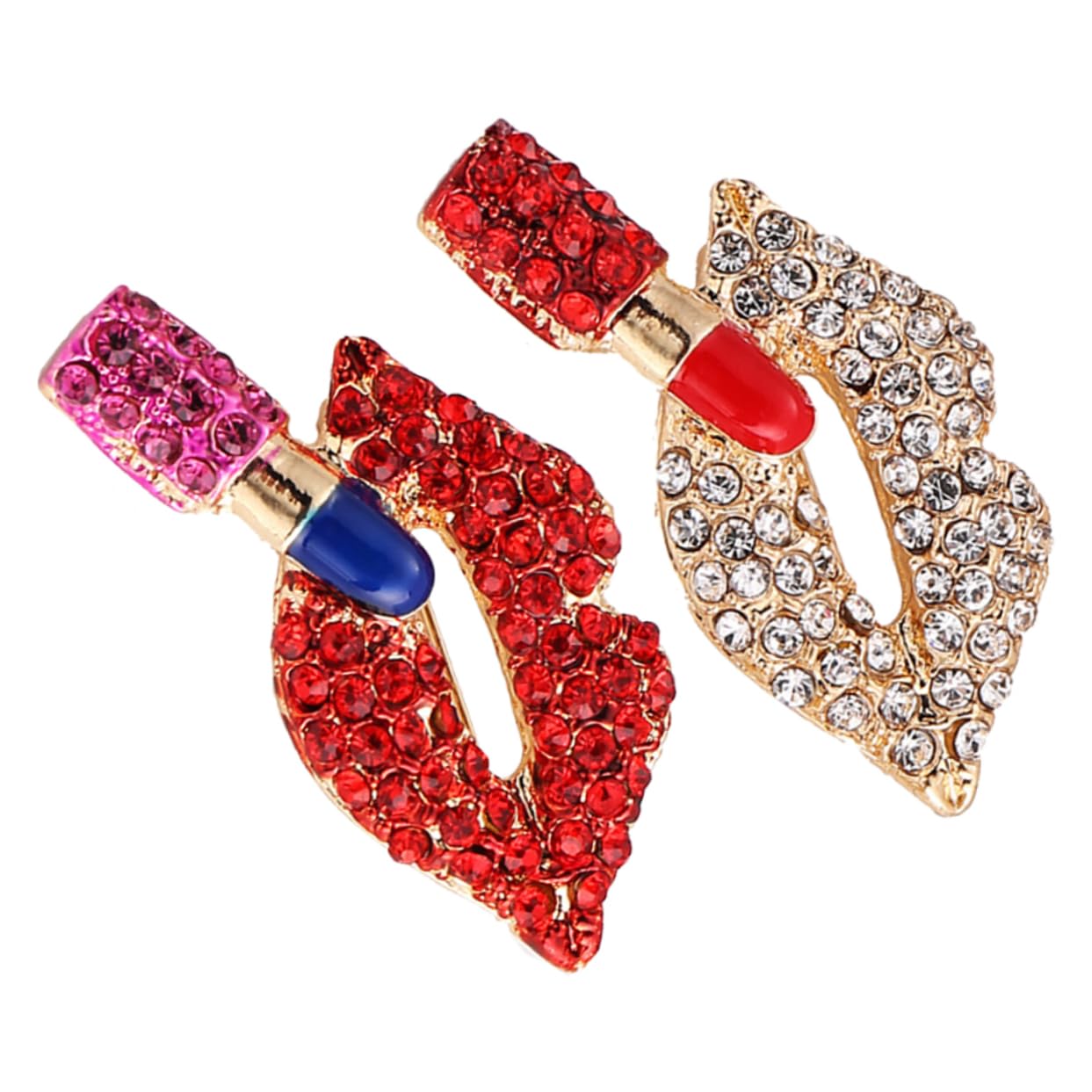 4 Piezas Broche De Labios Pin De Solapa De Ropa Bufanda Pin Broche De Sombrero e De Ropa e De Labios De Bloqueo e Para Sombrero De Solapa De