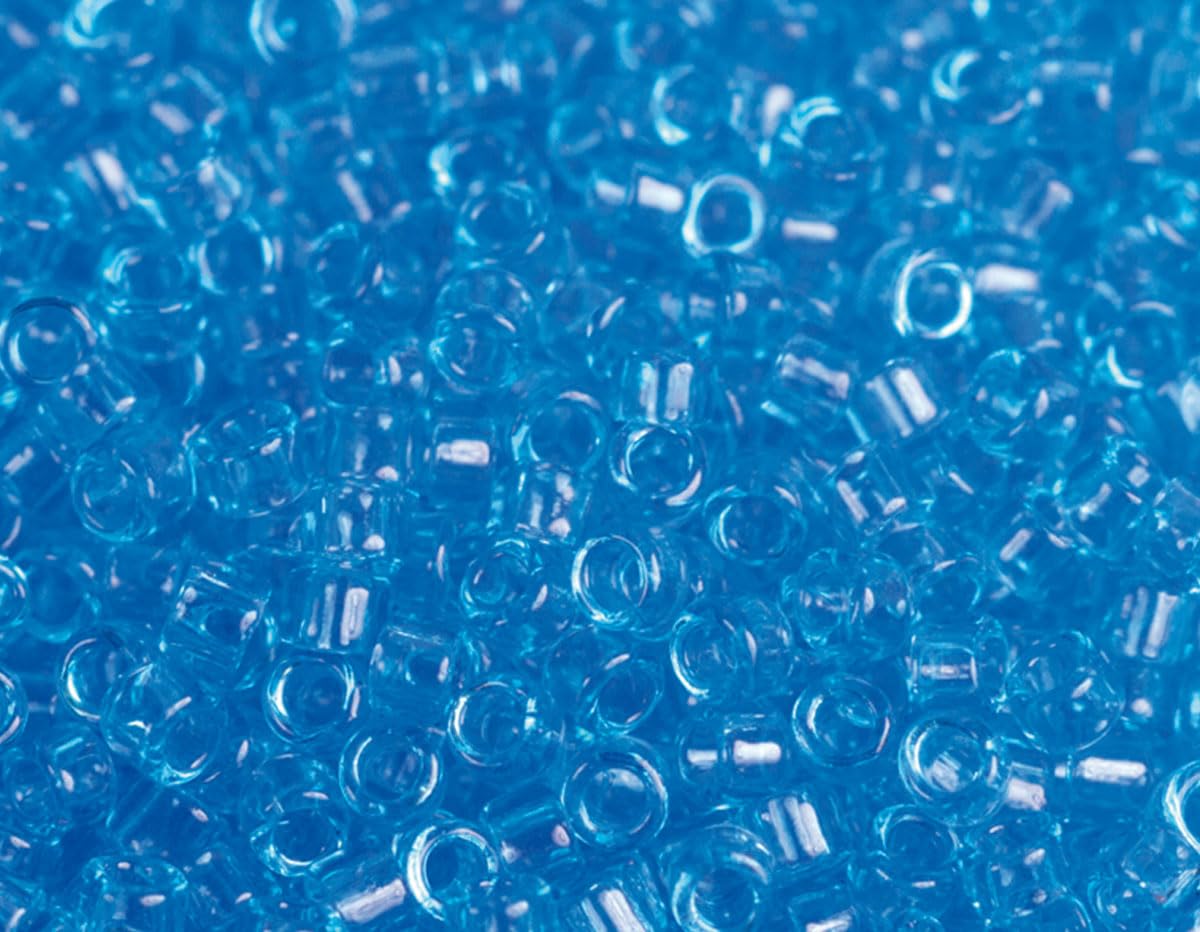 Japanese Beads Cylinder Treasure Clear Blue 3.3mm.8/0 100g.