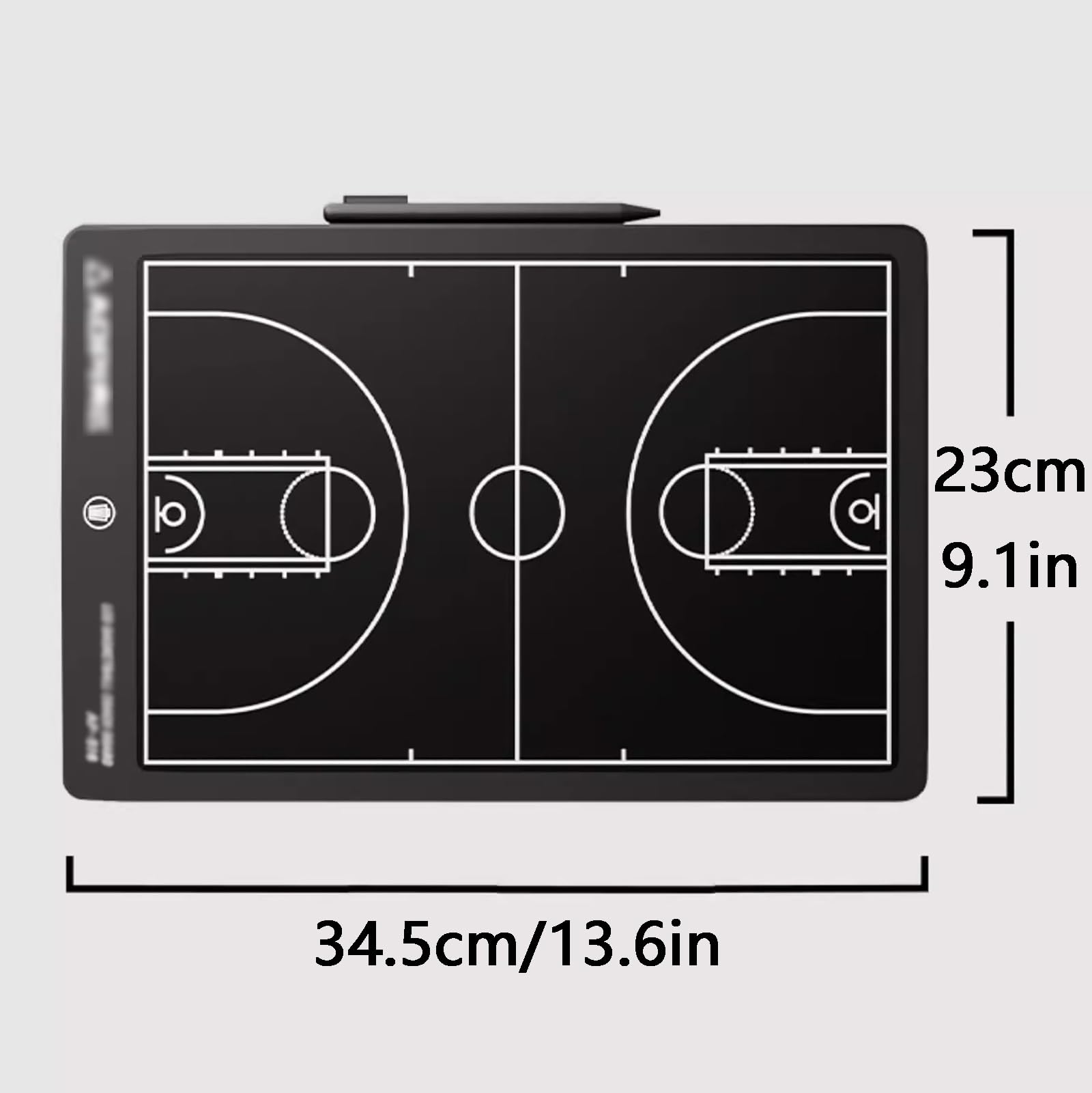 Pizarra Táctica de Baloncesto LCD, Pizarra de Entrenamiento de Baloncesto, Pizarra de Estrategia con Bolígrafo, Ligera y Portátil, para Entrenamiento y Enseñanza