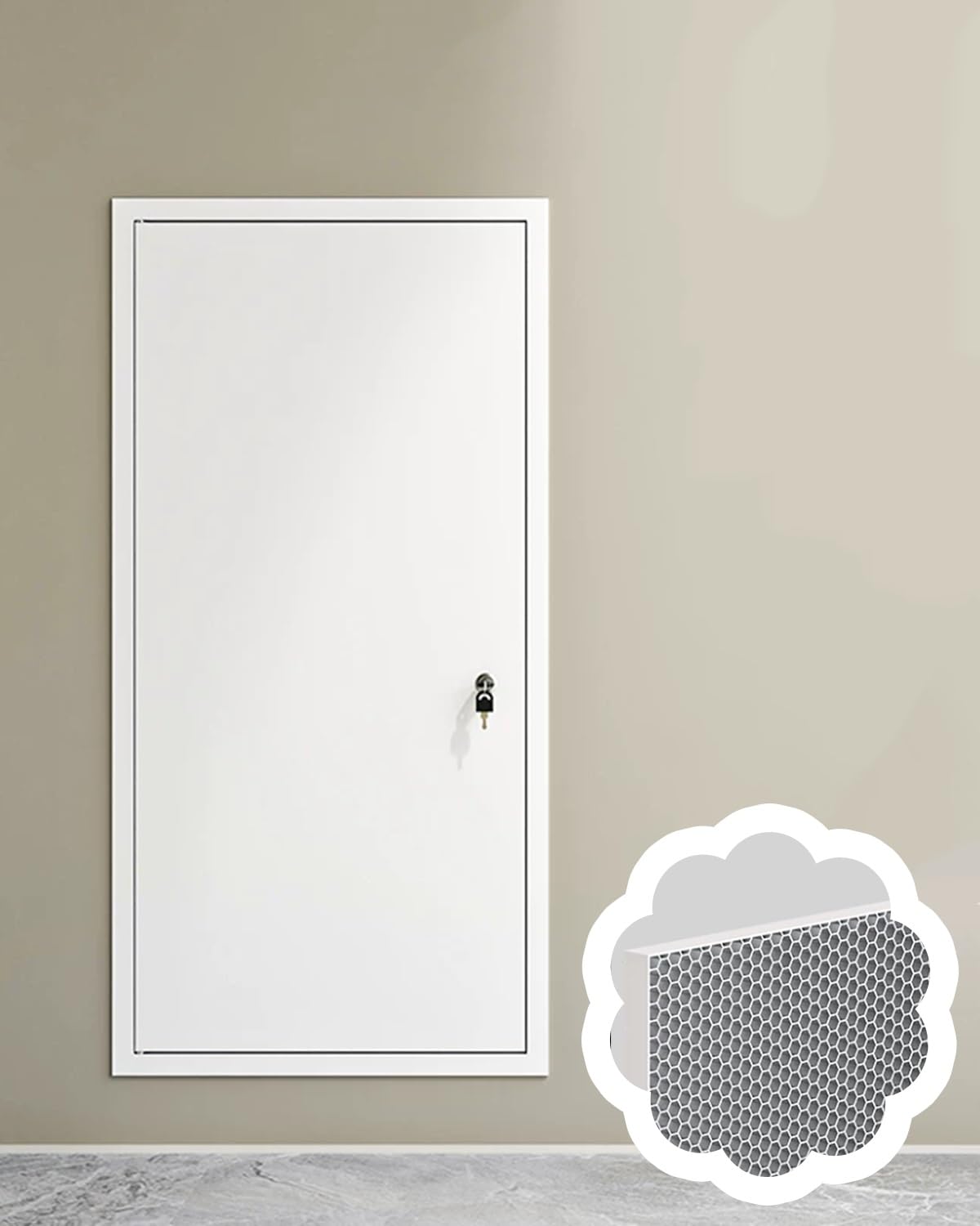 Trappe de visite discrète 60x95cm pour cacher la plomberie