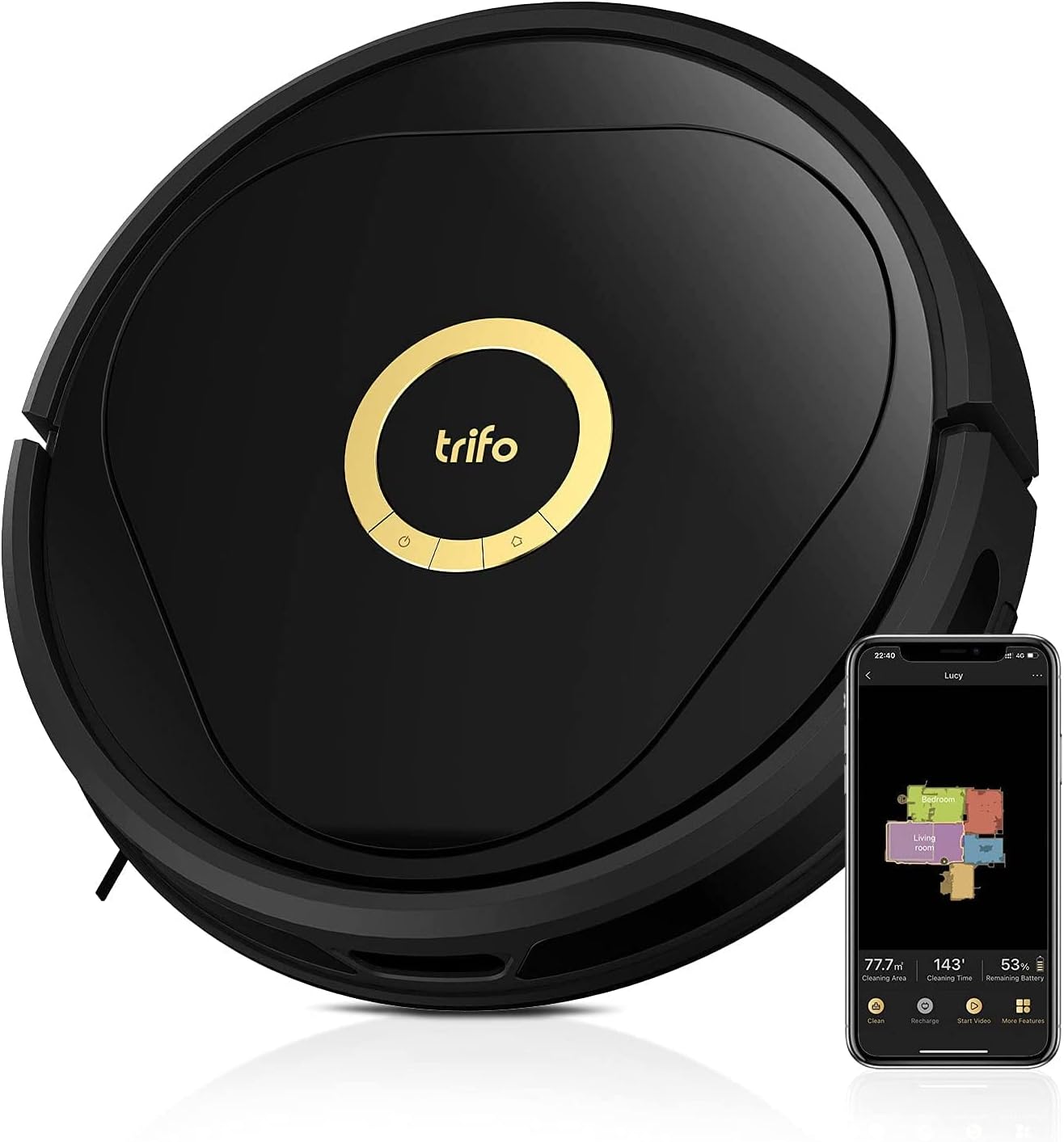 TRIFO Robot Vacuum Cleaner, 1080P, 3000Pa, Night Vision, Intelligent