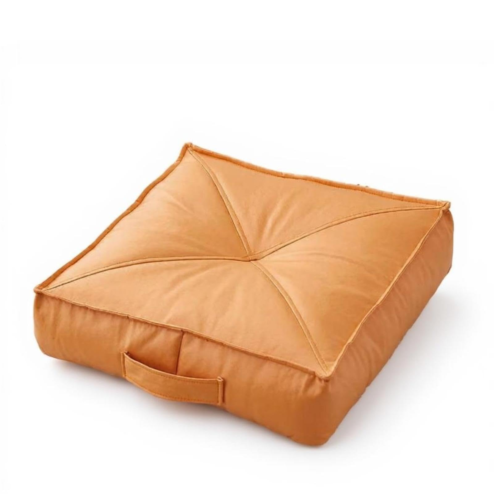 Fabric Floor Pouf Sofa Stool, Japanese Design Multi-Function Seat Pad for Living Room, Balcony, Floor Resting Mat Mat, Small Seating Option Tech Orange|Home & Garden|Sofas Loveseats & Chaises-image-9