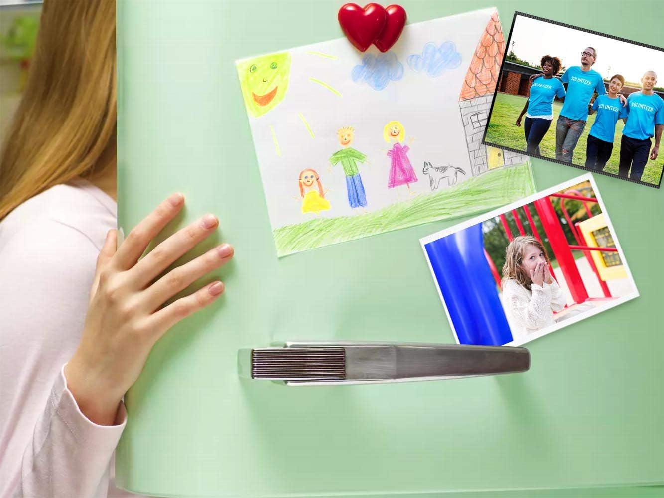 10 Pack 4"x6" Premium Super Slim Magnetic Picture Pockets Frames with Black Holds 4 x 6 inches Photo for Refrigerator | NEW VERSION | EASE of INSERTING