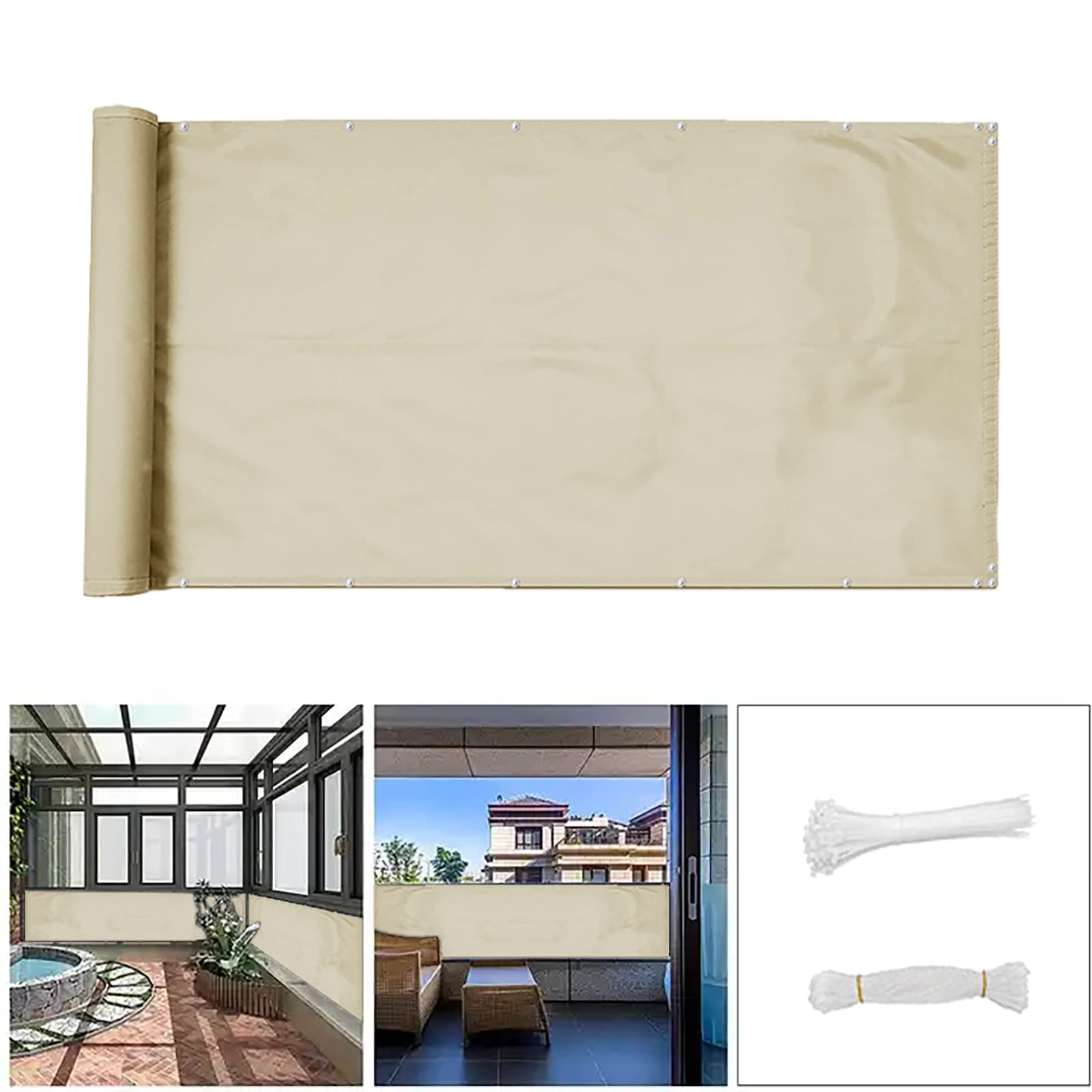 Zewnętrzny parawan ogrodowy, odporny na promieniowanie UV, wodoodporny, 90 x 900 cm, przegroda prywatności na patio, taras i podwórko, idealna do dekoracji i ochrony ogrodu