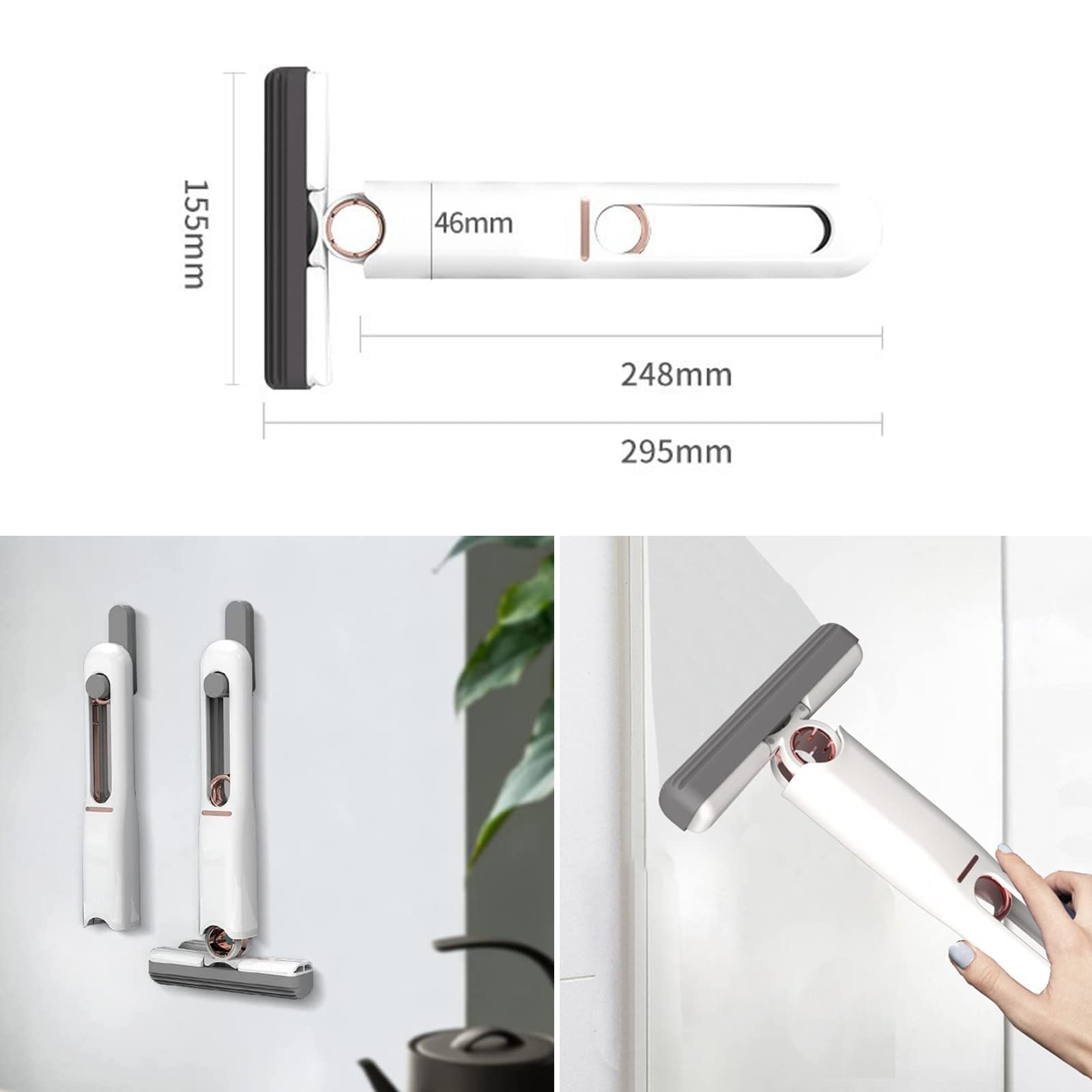 Mini Balai éponge Auto-essoreur - Pratique Pour Salle De Bain, Cuisine Et Voiture