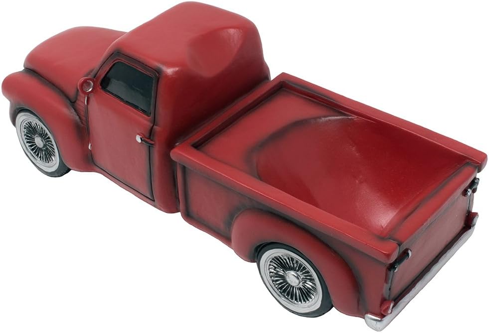 Vintage Pickup Truck Wine Bottle Holder Statue or Decorative Wine Rack in Antique Look for Old Fashioned Farm Country Kitchen Decor Sculptures and Rustic Bar Decorations or Classic Gifts for Farmers image 2