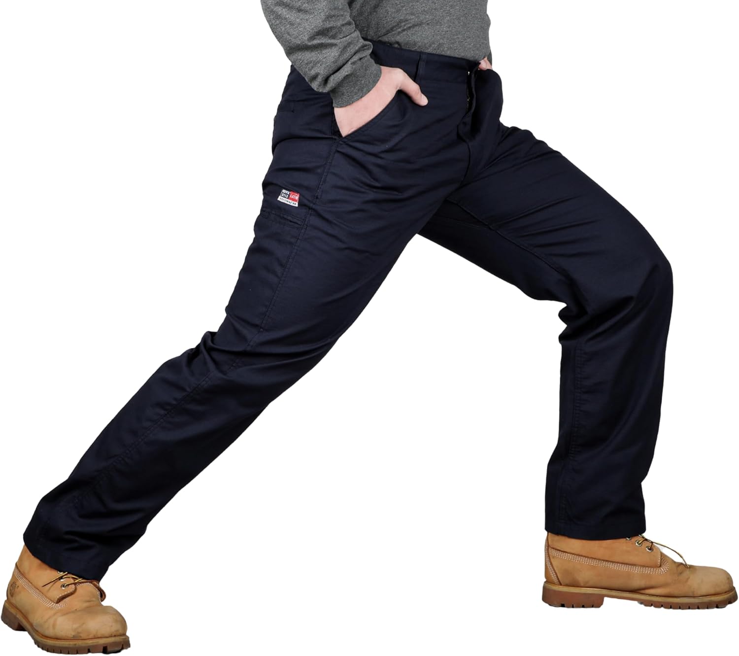 BOCOMAL FR Stretch Pants for Men Lightweight Ripstop Relaxed Casual Style Water Repellent Finish Flame Resistant Work Jeans - Image 2