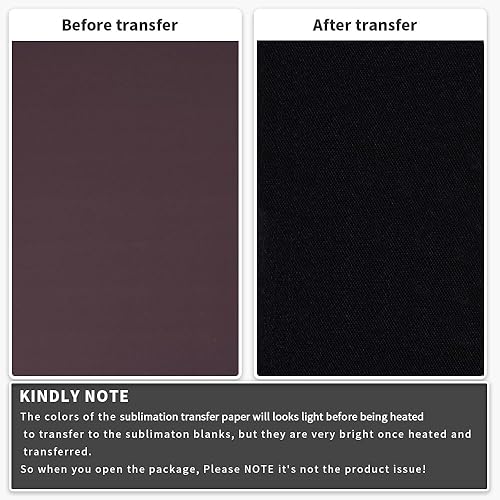 Miniatura 4 de Hojas de transferencia negras, 10 piezas de 12 x 12 pulgadas, papel de sublimación preimpreso de color liso sólido para tazas de prensa de calor,