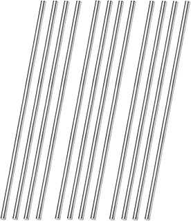 12pcs 304 Stainless Steel Round Rod, 1/8" x 12" Metal Solid Shaft Rods, Smooth Steel Rods for DIY Craft Model, Industry, Hobbies