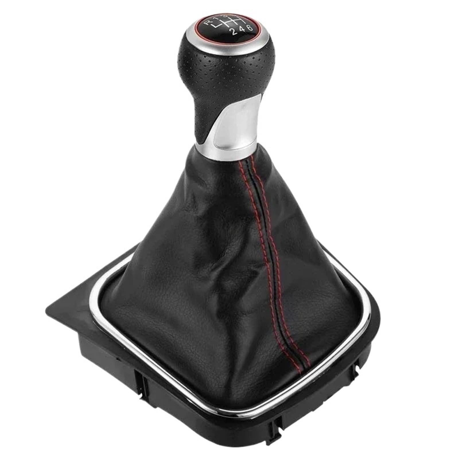 XZCVTYW for Golf 5 MK5 Rabbit Jetta 2004-2009 for Golf 6 Jetta MK6 2010-2014 5 6 Speed Car Gear Knob Car Gear Shift Knob Head(Red Line 6 Speed)