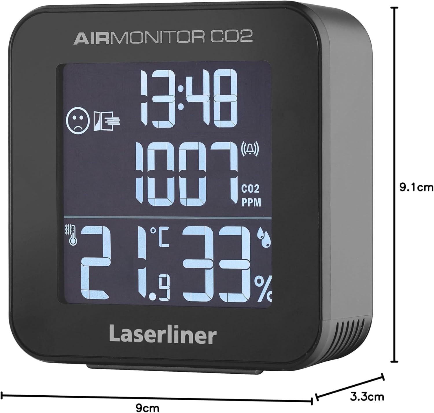 Laserliner AirMonitor CO2 - Medidor de dióxido de Carbono (400-9999 ppm)
