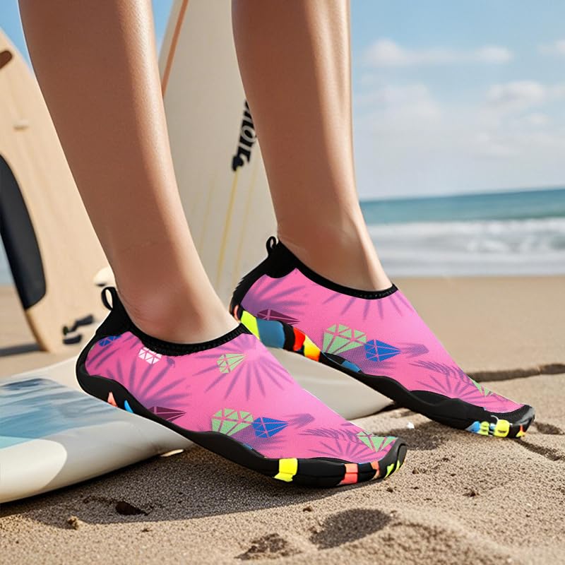 Water Shoes Barefoot Quick-Dry Aqua Yoga Socks Slip-on Swimming Shoes for Men Women Beach