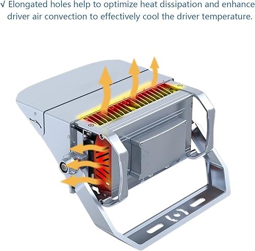 Miniatura 4 de Luz de inundación LED de 500 W para estadios al aire libre, 65000 Lm súper brillante IP66 impermeable con ángulo de haz 30  iluminación de cancha