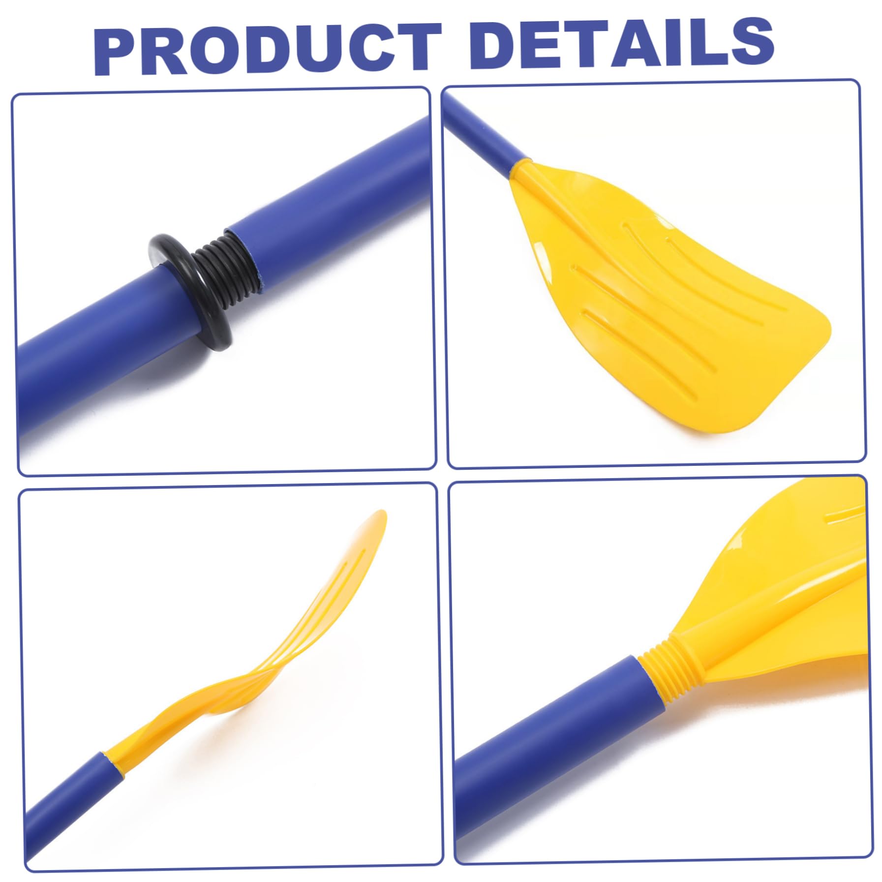 Lot de 2 rames de Bateau Amovibles et Pliables 114, 3 cm, pagaies Kayak Portables, rames en Plastique légères pour Bateau Gonflable, pêche, Voyage en Plein air