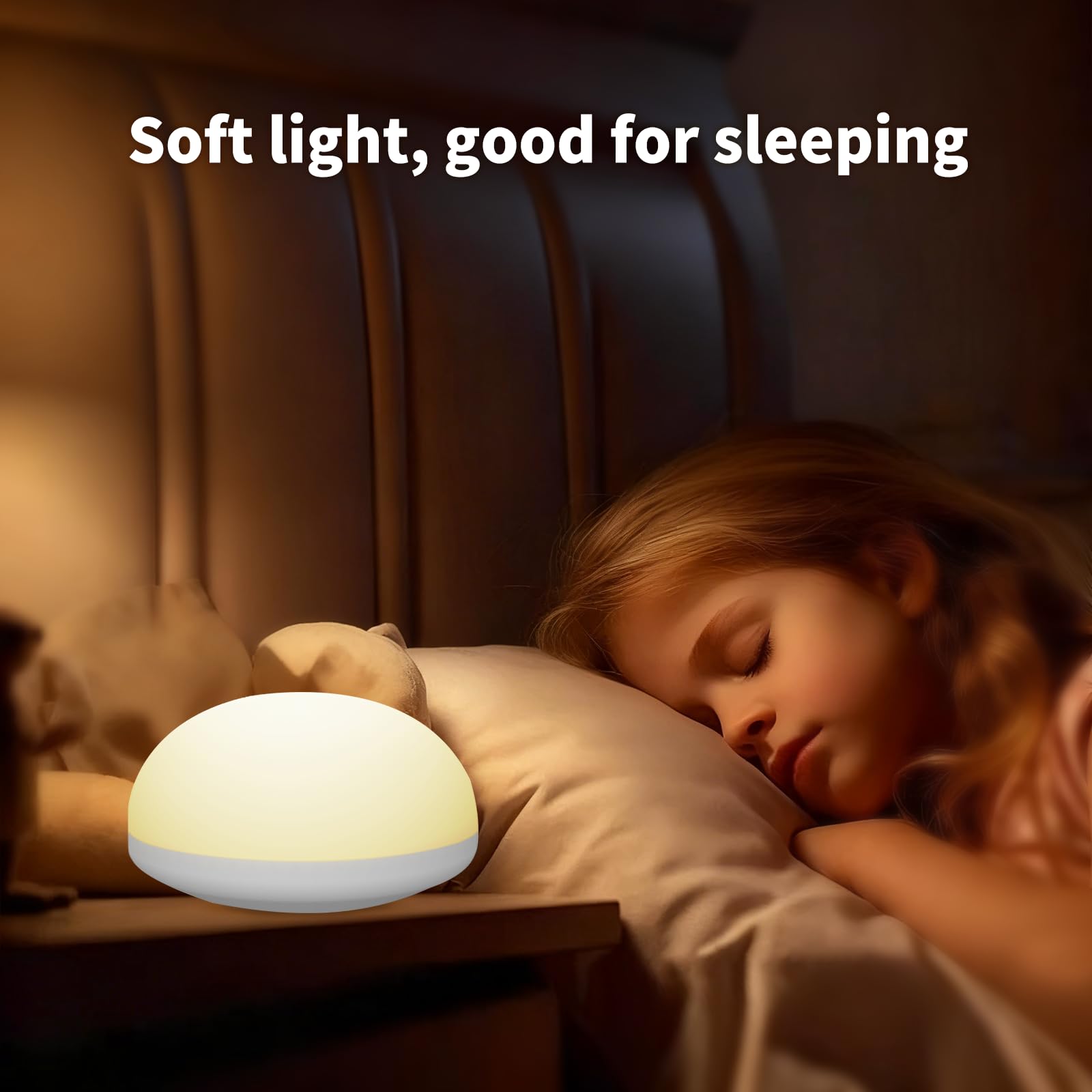 Nachtlicht für Kinderzimmer, Baby-Nachtlicht mit 2 Farbwechsel-Modi, Touch-Steuerung, Dimmer, tragbare Lampe für Neugeborene, Babys, Kinderzimmer, Fütterung, Windelwechsel, Stillen