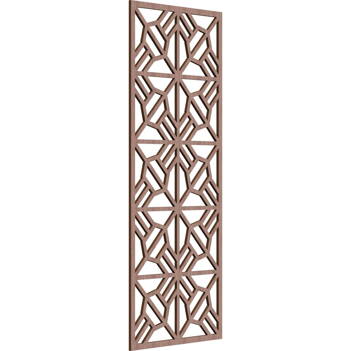 21 3/8"W x 54 3/8"H x 3/8"T Auburn Decorative Fretwork Wood Wall Panels, Walnut