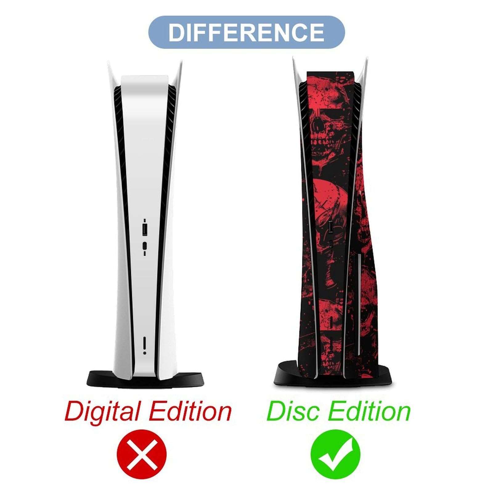 Bloody Skull Skin para consola PS5 y accesorios de controlador, funda de vinilo de anime, juego completo para Playstation 5 Disc Edition