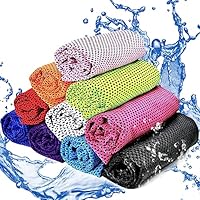BGNXHYB 10 Stück Kühlendes Handtuch, Cooling Towel,Mikrofaser Handtuch, Kühltücher, Strandtuch mit Kühlfunktion für Fitness Sport Yoga, Golf, Camping, Strand, Training, Reisen, Yogahandtücher