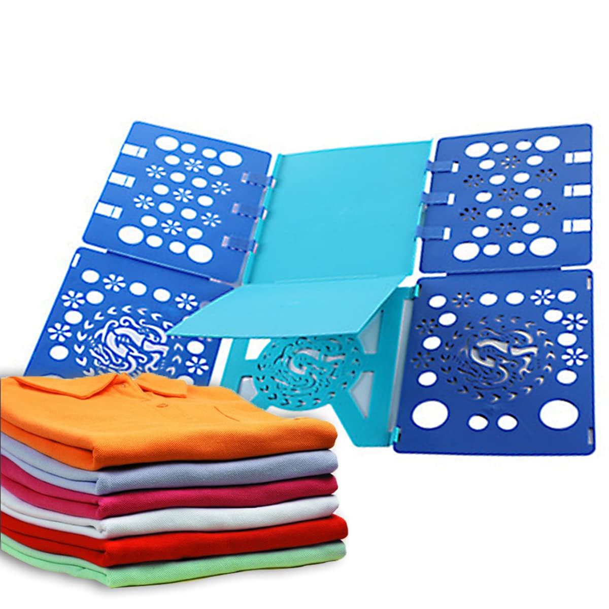 T Shirt Folding Board - Durable Plastic Shirt Folder for Fast and Easy Folding - Ideal for Adults and Children - 3 Color Options