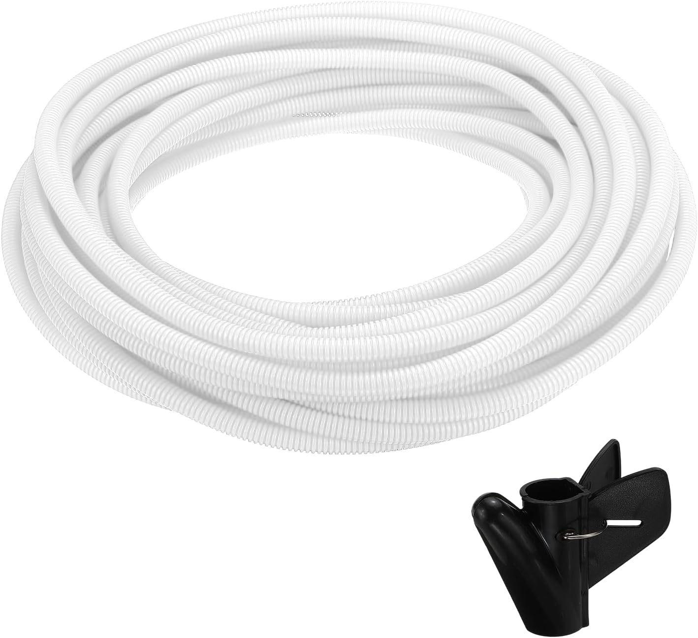 MECCANIXITY Split Wire Loom Tubing 1"(23mm) ID 50FT(15m) with Installation Tool, Heat & Cold Resistant -40F to 257F Plastic Flexible Conduit Cord Protector for Electrical Wires Cable, Red