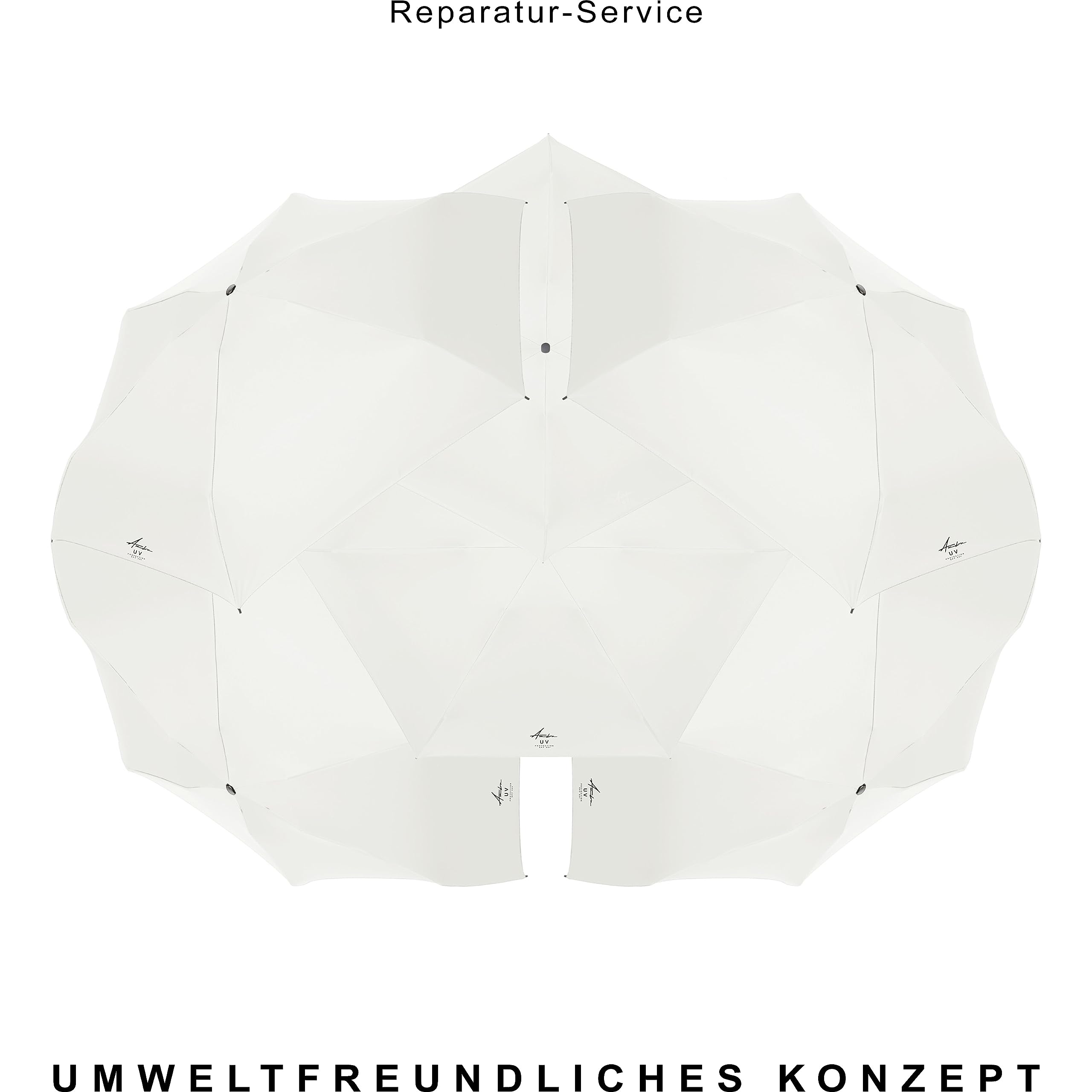 AMBRA Sturmfester Mini Reise-Regenschirm mit UV-Schutz Ergonomischer Griff Korrosionsgeschützt Windkanal-getestet