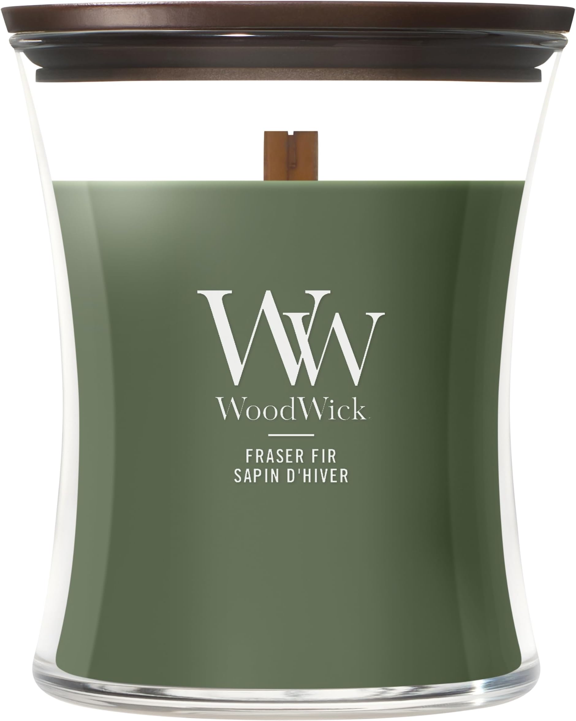 Woodwick Medium Hourglass Scented Candle | Fraser Fir | with Crackling Wick | Burn Time: Up to 60 Hours