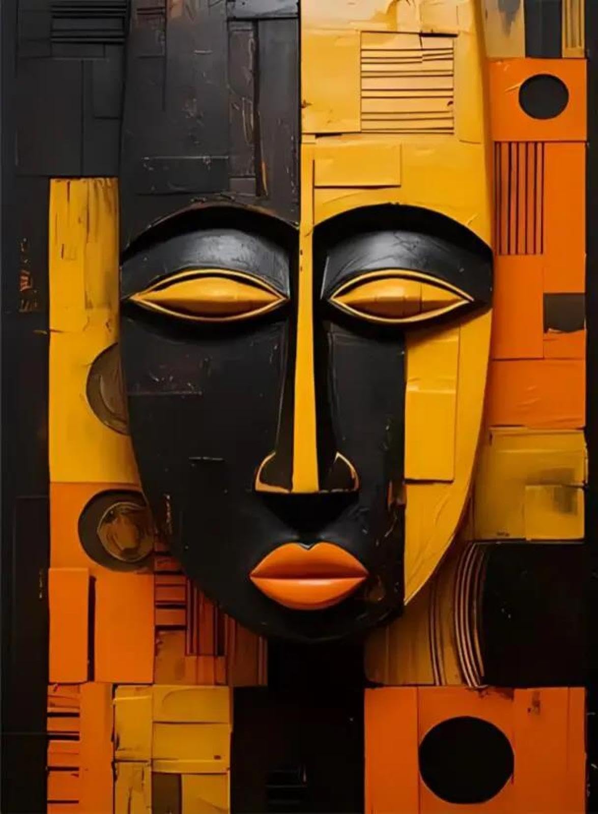 Yocheng Impressionist Figures Poster And Prints Abstract African Art Canvas Painting Wall Art Picture For Living Room Home Decor 60x90cm No Frame