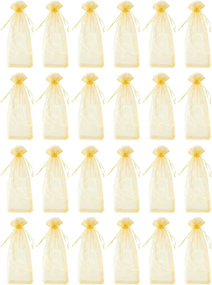 Juvale Wine Organza Bags 24Pack Drawstring Wine Bottle