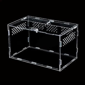 Amazon | アクリル爬虫類ケージ - 爬虫類や昆虫用の飼育箱 |大型給餌